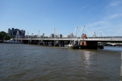 Hungerford Bridge and Golden Jubilee Bridges.