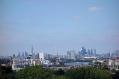 Utsikten mot City Of London från Royal Observatory, Greenwich Park.