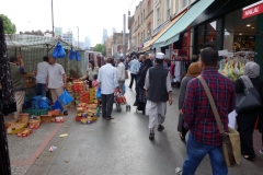 Gatuscen i stadsdelen Whitechapel.