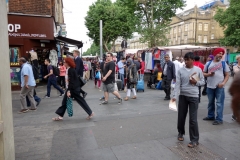 Gatuscen i stadsdelen Whitechapel.