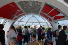 Inne i gondolen, London Eye, South Bank.