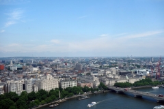 Waterloo Bridge från London Eye, South Bank.