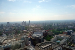 Utsikt över South London från London Eye, South Bank.