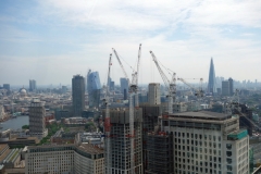 Utsikten från London Eye över South Bank.