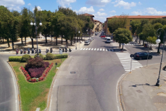 Del av Lucca sedd från stadsmuren.