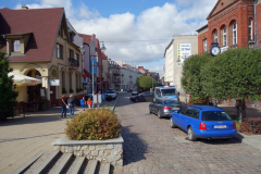 Gatuscen i centrala Malbork.