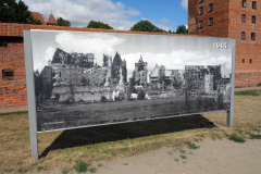 Andra världskrigets förstörelse av Ordensborgen Malbork.