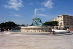 The Triton Fountain utanför Valletta City Gate, Valletta.