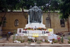 Great Siege Monument 1565. Journalisten och antikorruptionsaktivisten Daphne Caruana Galizia hedras här. Mördades av en bilbomb på Malta.