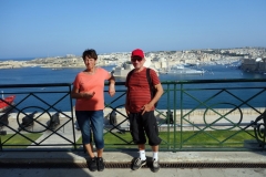 Mamma och pappa, Upper Barrakka Gardens, Valletta.