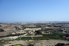 Utsikt över nordöstra delarna av Malta från Mdina.