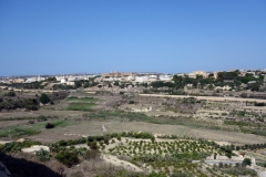 Utsikt över nordöstra delarna av Malta från Mdina.