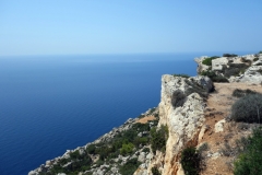 Utsikten från Ta’ Dmejrek, 253 meter över havet, Dingli Cliffs, Dingli.