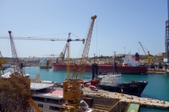 Hamnområdet (Grand Harbour) från Senglea.