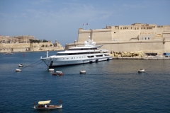 Lyxjakten Indian Empress, Vittoriosa Yacht Marina, Vittoriosa.