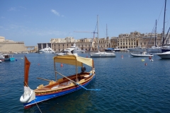 Traditionell maltesisk båt, Vittoriosa Yacht Marina, Vittoriosa.