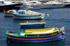 Traditionell maltesisk båt, Vittoriosa Yacht Marina, Vittoriosa.