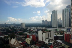 Utsikten från mitt rum på 1898 Hotel Colonia En Las Filipinas, Makati, Manila.