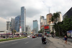 Makati skyline längs Makati Avenue, Makati, Manila.