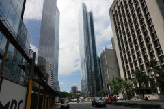 Makati skyline längs Makati Avenue, Makati, Manila.