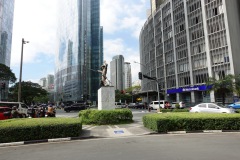 Makati skyline längs Makati Avenue, Makati, Manila.