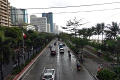 Foto från gångbron över Roxas Boulevard, Ermita, Manila.
