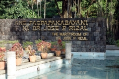Platsen där José Rizal blev avrättad, Rizal Park, Manila.