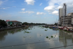 Pasig river från Jones bridge, Manila.