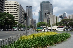 Korsningen Makati Ave och Ayala Ave, Makati, Manila.