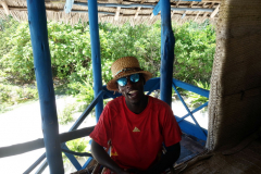 Träffade denna roliga kille på restaurangen, I övrigt var det tomt på folk förutom dom som jobbade där, Matemwe Beach, Unguja.