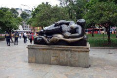 Skulptur av världsberömda konstnären Fernando Botero, Plaza Botero, Medellín.