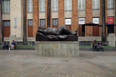 Skulptur av världsberömda konstnären Fernando Botero, Plaza Botero, Medellín.