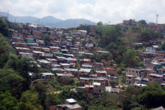 Utsikten från linbanan mellan station San Javier och station La Aurora, Medellín.