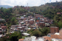 Utsikten från linbanan mellan station San Javier och station La Aurora, Medellín.