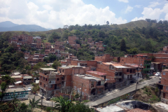 Utsikten från linbanan mellan station San Javier och station La Aurora, Medellín.