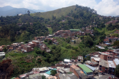 Utsikten från linbanan mellan station San Javier och station La Aurora, Medellín.