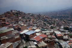 Utsikten från linbanan mellan station San Javier och station La Aurora, Medellín.