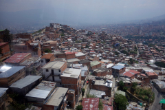 Utsikten från linbanan mellan station San Javier och station La Aurora, Medellín.