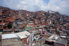 Utsikten från linbanan mellan station San Javier och station La Aurora, Medellín.