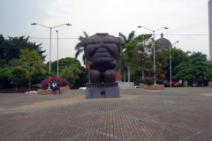 Fernando Botero-skulptur, Parque San Antonio, Medellín.