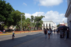 Del av Palacio de Gobierno del Estado de Yucatán i bakgrunden, Mérida.