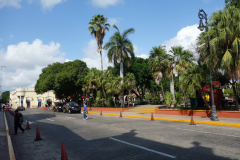 Del av Plaza Grande till höger i bild, Mérida.