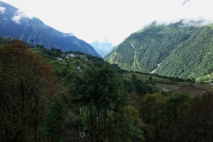 Landskapet mellan Lukla och Phakding.
