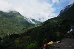 Landskapet mellan Lukla och Phakding.