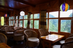 Restaurangen på Mount Kailash Lodge, Monjo.