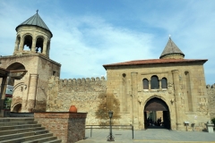 Entrén till Svetitskhoveli Cathedral, Mtskheta.