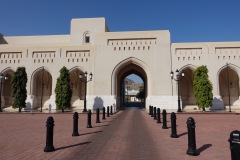 Administrativ byggnad vid Al Alam Palace, gamla Muskat.