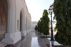 Del av administrativ byggnad vid Al Alam Palace, gamla Muskat.