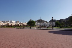 Administrativa byggnader vid Al Alam Palace, gamla Muskat.