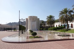 Området vid Al Alam Palace, gamla Muskat.